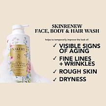 Nakery Beauty 1 Liter SkinRenew Body Face + Hair Wash, Summer Rain