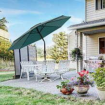 Nature Spring 10' Patio Umbrella with LED Lights - Green