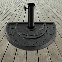 Nature Spring 20 lb. Half Round Patio Umbrella Base - Black