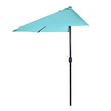 Nature Spring 9' Half-Canopy Patio Umbrella - Blue
