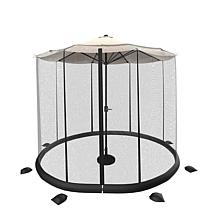 Nature Spring 9' Patio Umbrella Bug Net - Black