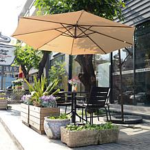 Nature Spring Offset Swivel Patio Umbrella - Beige