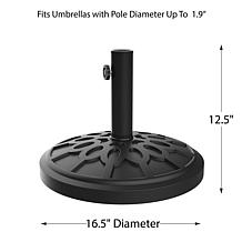Nature Spring Patio Umbrella Stand and Base - Black