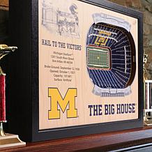 NCAA Michigan Wolverines StadiumViews 3-D Wall Art - Michigan Stadium 