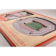 NCAA Nebraska Cornhuskers 3-D Stadium Views Picture Frame