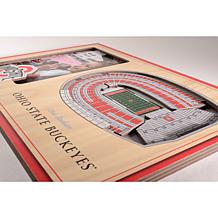 NCAA Ohio State Buckeyes 3-D Stadium Views Picture Frame