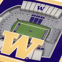 NCAA Washington Huskies 3-D Stadium Views Coaster Set