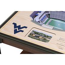 NCAA WV Mountaineers 25-Layer End Table - Milan Puskar Stadium