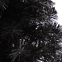 Nearly Natural 2’ Black  Christmas Tree with 35 LED Lights