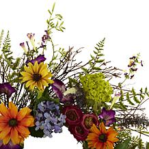 Nearly Natural 24" Spring Garden Wreath with Twig Base