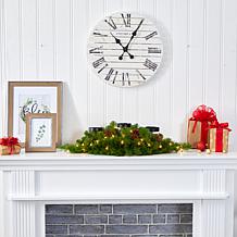 Nearly Natural 30-in. Christmas Pine Triple Candelabrum with Lights