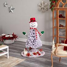 Nearly Natural 4 Ft. Snowman Artificial Christmas Tree