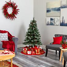 Nearly Natural 5 Ft. Artificial Snowed French Alps Christmas Tree