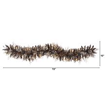 Nearly Natural 6' Flocked Artificial Christmas Garland with 50 Lights