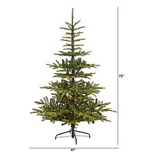 Nearly Natural 6’ Layered Spruce Artificial Christmas Tree 350 Lights