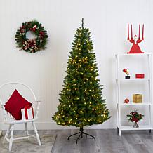 Nearly Natural 6.5 Ft. Fir Christmas Tree with 350 Clear LED Lights