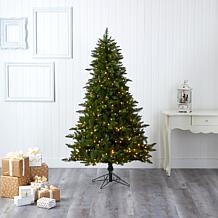 Nearly Natural 6.5' Spruce Artificial Christmas Tree with 450 Lights