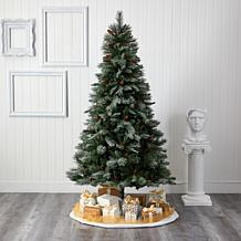 Nearly Natural 7 Ft. Artificial Snowed French Alps Christmas Tree