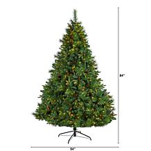 Nearly Natural 7 Ft. Full Bodied Christmas Tree with 450 Lights