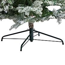 Nearly Natural 8.5 Ft. Slim Flocked Spruce Tree with 500 LED Lights