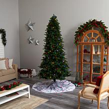 Nearly Natural 8.5' Mountain Fir with 800 Multi Color LED Lights