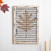 Nearly Natural Maple Leaf Window Shutter Wall Decor