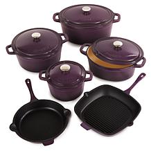 Neo 10-piece Cast Iron Cookware Set, Purple