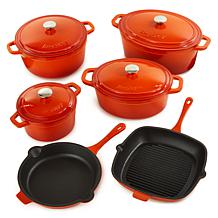 Neo 10pc Cast Iron Cookware Set with Enamel Coating