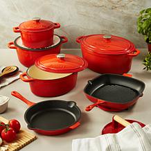 Neo 10pc Cast Iron Cookware Set with Enamel Coating