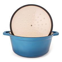 Neo 6-piece Cast Iron Dutch Oven Set with Lids, Blue