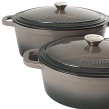 Neo Enameled Cast Iron 11.5" Oval Dutch Oven 5qt, Oyster