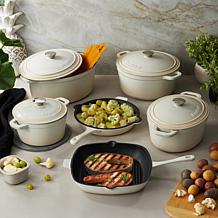 Neo Enameled Cast Iron 13" Oval Dutch Oven 8qt, Meringue