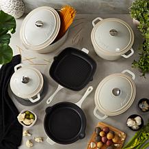 Neo Enameled Cast Iron 13" Oval Dutch Oven 8qt, Meringue