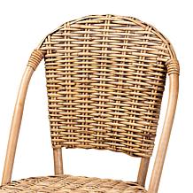 Neola Tropical Rattan Bar Stool 18"W x 22"D x 44.5"H
