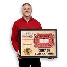 NHL Chicago Blackhawks 25-Layer 3-D Wall Art - United Center 