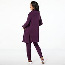 Nina Leonard 3-piece Shawl Cardigan Tank and Pant Set
