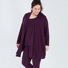 Nina Leonard 3-piece Shawl Cardigan Tank and Pant Set