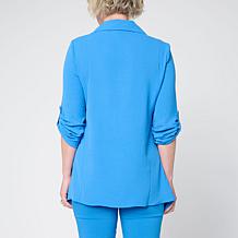 Nina Leonard Collared Button Front Top