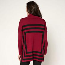 Nina Leonard Cowl Neck Pullover Boxy Sweater