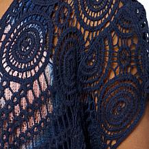 Nina Leonard Crochet Rectangle Cardigan