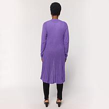 Nina Leonard Long Sleeve Rib Knit Cardigan