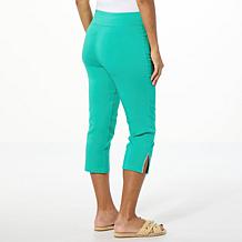 Nina Leonard Millennium Crystal-Trimmed Crop Pant