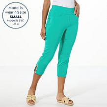 Nina Leonard Millennium Crystal-Trimmed Crop Pant