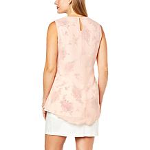 Nina Leonard Miracle Matte Chiffon Overlay Sleeveless Tunic