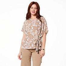 Nina Leonard Side Tie Boxy Top