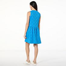 Nina Leonard Sleeveless Button Front Dress