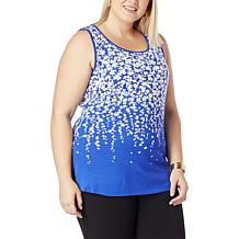 Nina Leonard Sleeveless Sweater Knit Tunic