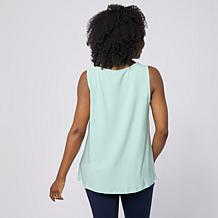 Nina Leonard Soutache Chiffon Sleeveless Top