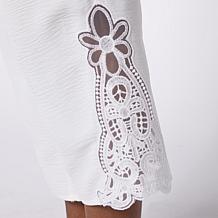 Nina Leonard Textured Weave Crop Pant