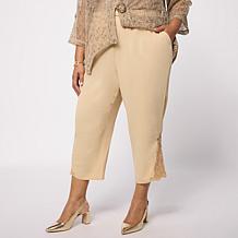 Nina Leonard Textured Weave Crop Pant
